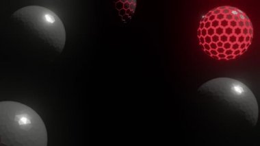Karanlıkta bir 3d parlayan top