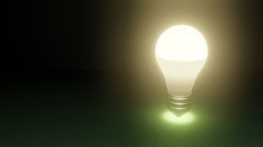 led lamba karanlıkta yanar