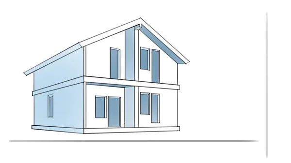 Desenho esquemático da casa — Fotografia de Stock