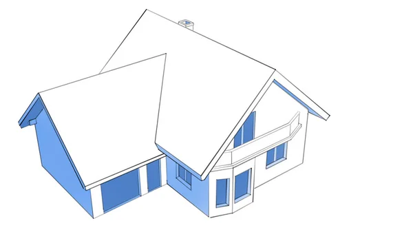 Desenho esquemático da casa — Fotografia de Stock