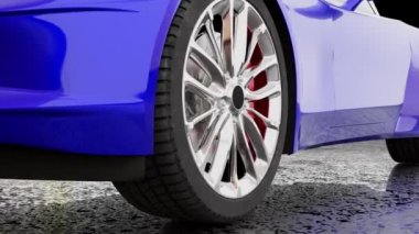 3D araba alttaki yumuşak kamera hareketi