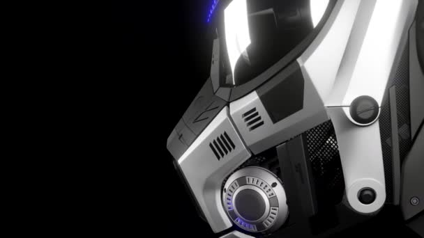 3D-modell av en robot i mörker — Stockvideo