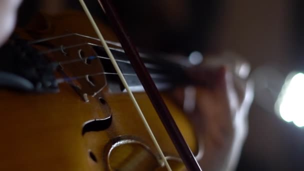 Une musicienne âgée joue du violon — Video