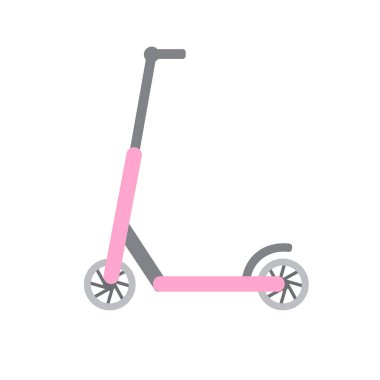 Scooter Vektör düz karikatür pastel pembe simgesi