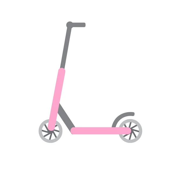 Vecteur plat dessin animé icône rose pastel de scooter — Image vectorielle