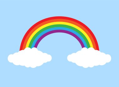 Vektör düz karikatür lgbt gurur gökkuşağı mavi