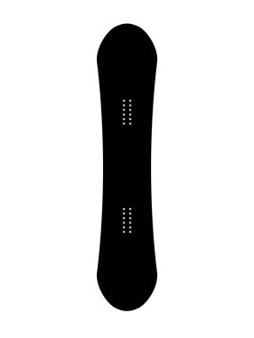 Snowboard tahtası vektör düz siyah siluet