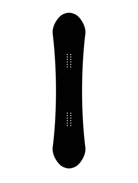 Vector flat black silhouette of snowboard board — Stock Vector
