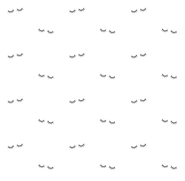 Векторный бесшовный рисунок закрытых глаз — стоковый вектор