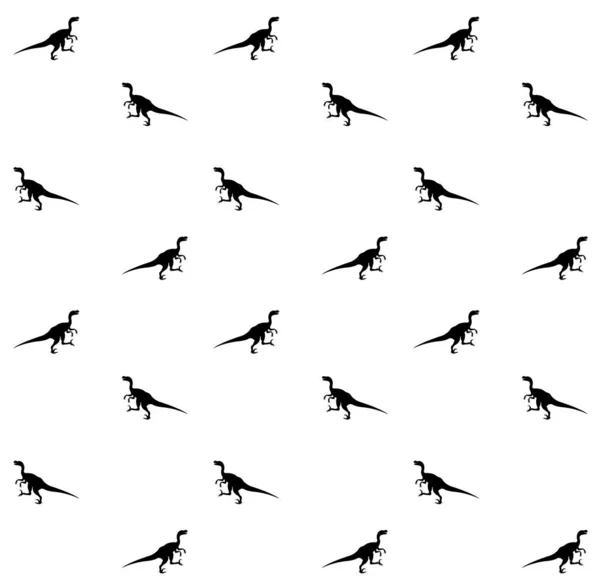 Modèle vectoriel de silhouette du vélociraptor — Image vectorielle