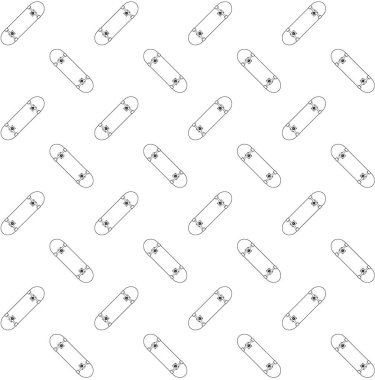 Çizgi düz kaykay Vektör dikişsiz desen