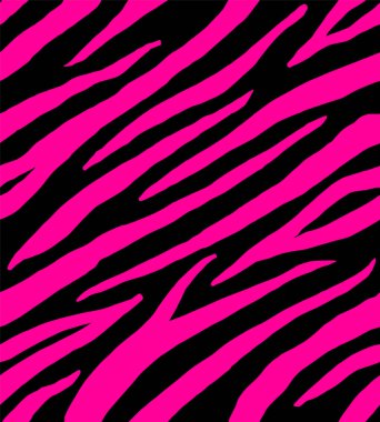 Fuşya üzerinde zebra kürk baskı dikişsiz desen