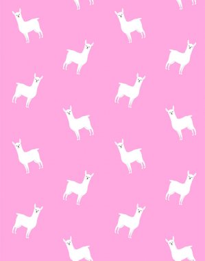 Pembe düz beyaz lama dikişsiz desen