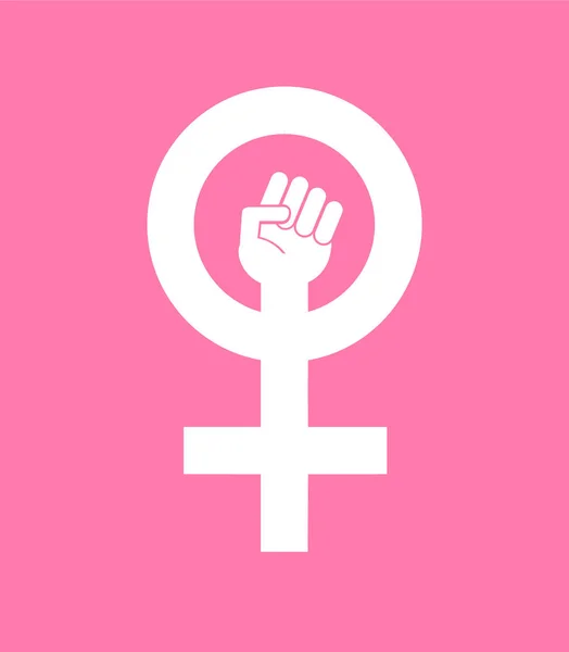 Feminist kadın güçlü sembolüvektör sembolü