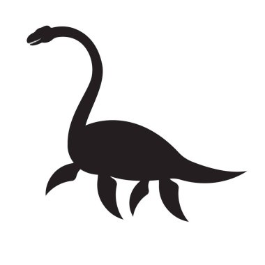 Paleosaurus loch ness vektör silueti