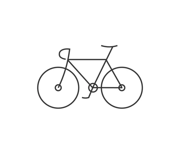 Vektor fekete vonal kerékpár ikon — Stock Vector