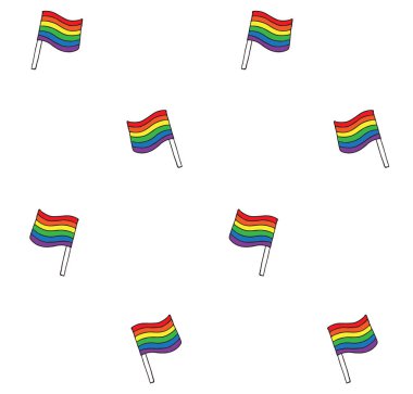 El çizilmiş lgbt gökkuşağı bayrağının kusursuz deseni