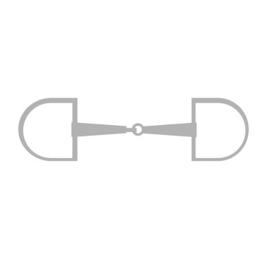 Vektör düz gri at binicilik D atıştırmam bit