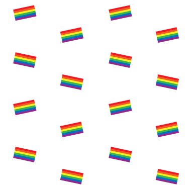 LGBT gökkuşağı bayrağıvektör dikişsiz desen