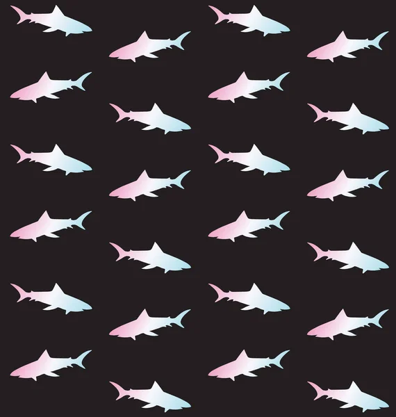 Holografikus cápauszony varrat nélküli mintája — Stock Vector