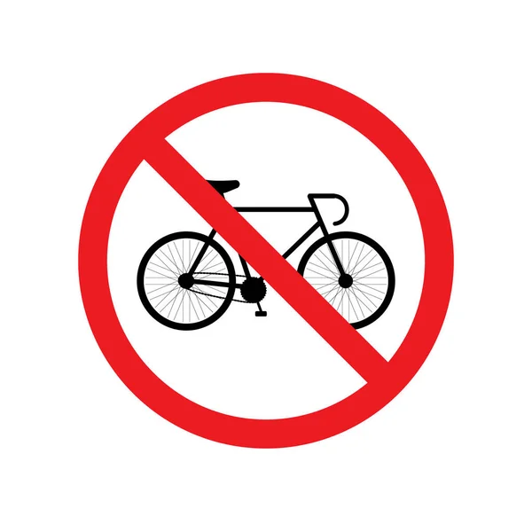 矢量平简单没有自行车路标 — 图库矢量图片