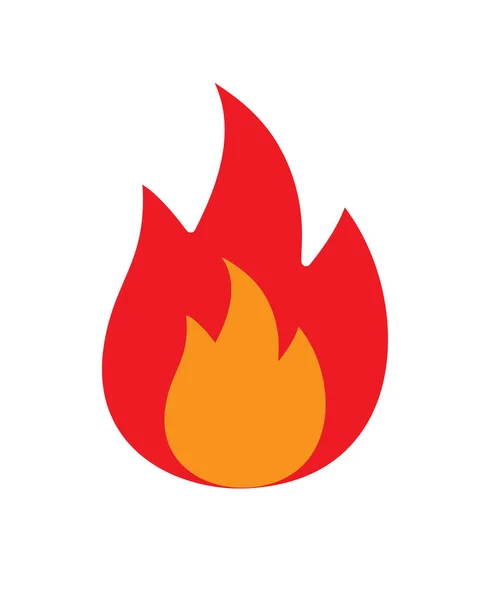 Vektor flach Cartoon rot gelb Feuer Symbol — Stockvektor
