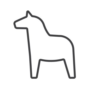 Beyaz arka planda izole edilmiş siyah İskandinav atı