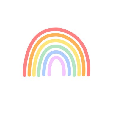 Vektör el çizimi Pastel lgbt gökkuşağı