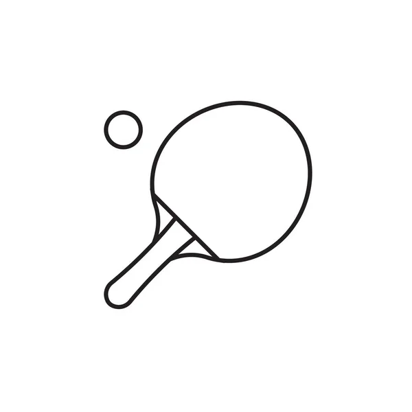 Векторный плоский чёрный настольный теннис — стоковый вектор