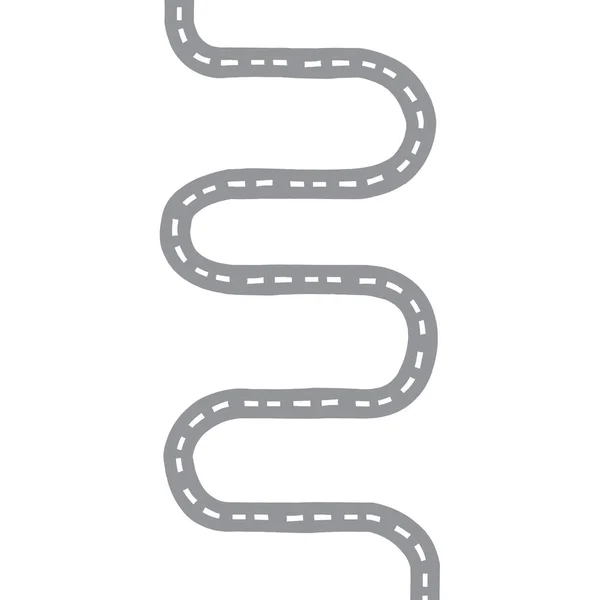 Vecteur dessiné à la main croquis gribouille route enfantine grise — Image vectorielle
