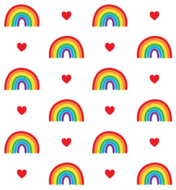 Lgbt gökkuşağı ve kalbinin kusursuz deseni