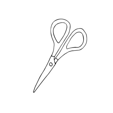 Makas simgesi. vektör illüstrasyonu  