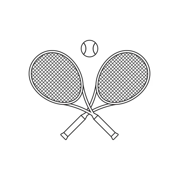 白を基調としたテニススポーツデザインベクトルイラスト — ストックベクタ