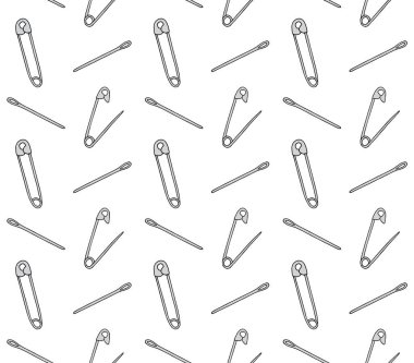 Renkli el çiziminin vektörsüz deseni. Beyaz arkaplanda izole edilmiş İngilizce raptiyeler.