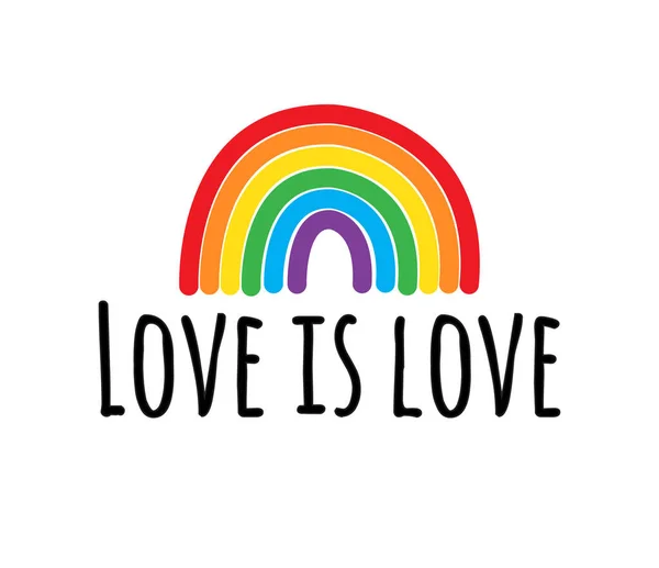 Amor Modelo Design Logotipo Arco Íris Ilustração Vetorial —  Vetores de Stock