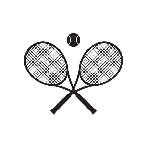 Tennis Sport Ontwerp Witte Achtergrond Vector Illustratie — Stockvector