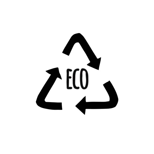 Vektorillustration Eines Recycling Symbols — Stockvektor