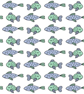 Balıklarla kusursuz desen 