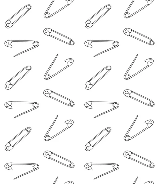 Vector seamless pattern of sketch English pins — Stock Vector