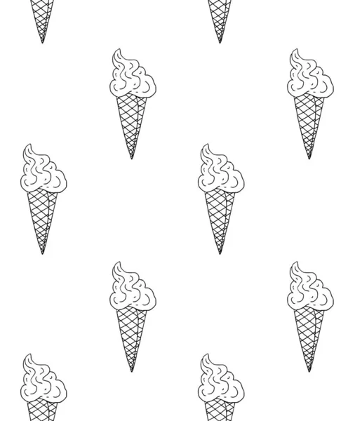 Icono Helado Estilo Plano Aislado Sobre Fondo Blanco Diferentes Expresiones — Archivo Imágenes Vectoriales