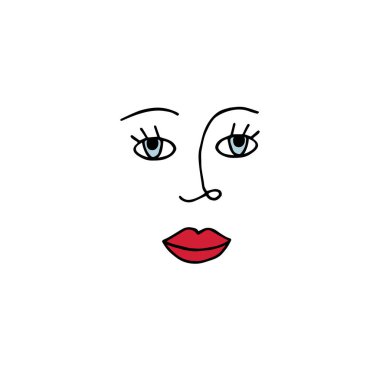 Siyah beyaz giymiş bir kadının yüzü