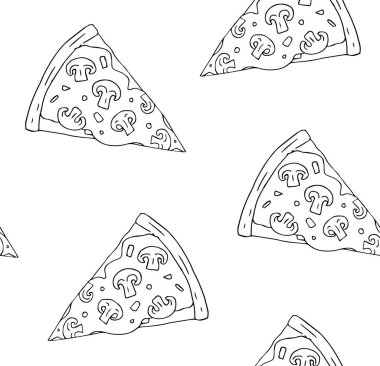 Pizzanın vektör çizimi