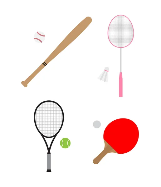 Ilustração Vetorial Ícone Badminton — Vetor de Stock