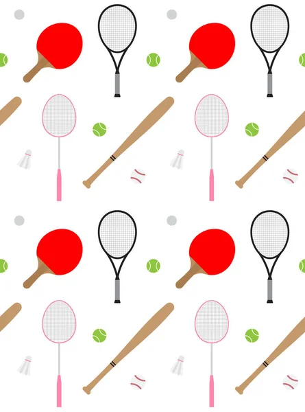 Vectorset Van Badmintonrackets Shuttlecock — Stockvector