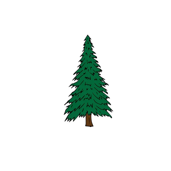 松の木のアイコンのシルエットベクトルイラスト — ストックベクタ