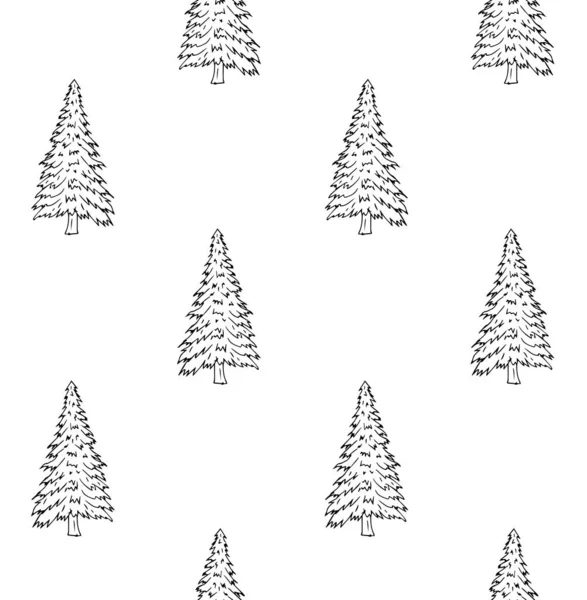 Motif Arbre Noël Illustration Vectorielle — Image vectorielle