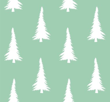 Ladin ağacının siluetinin kusursuz deseni