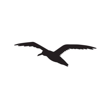 Bir kuş siluetinin vektör çizimi