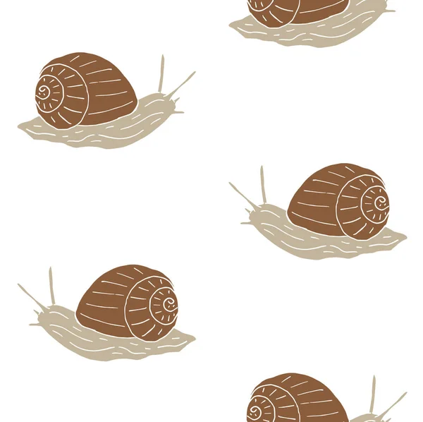 Vektor Reihe Von Schnecken — Stockvektor