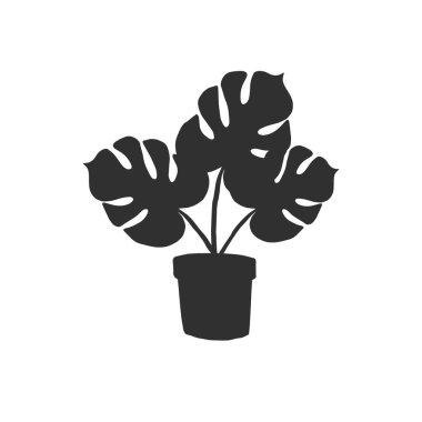 Beyaz arka planda izole edilmiş tencere siluetinde canavar çizilmiş vektör siyah el.